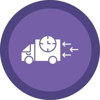 Fast Delivery Glyph Multi Circle Icon vector