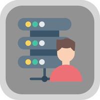 Data Scientist Flat Round Corner Icon vector