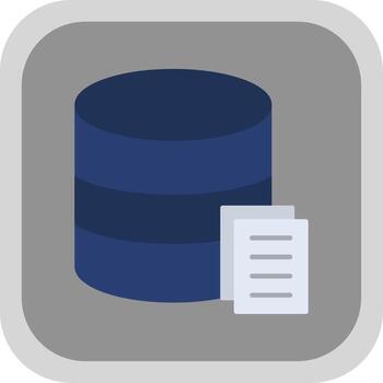 datos plano redondo esquina icono vector