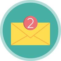 Email Flat Multi Circle Icon vector