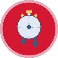 Timer Flat Multi Circle Icon vector