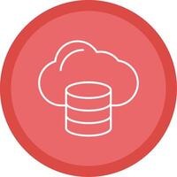 Cloud Data Line Multi Circle Icon vector