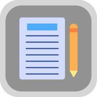 Notes Flat Round Corner Icon vector