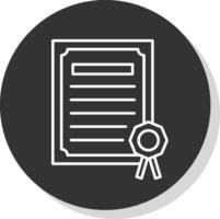 Diploma Line Grey Circle Icon vector