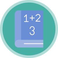 Math Book Flat Multi Circle Icon vector