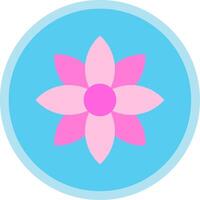 Dandelion Flat Multi Circle Icon vector