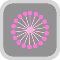 Mimosa Flat Round Corner Icon vector