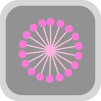 Mimosa Flat Round Corner Icon vector