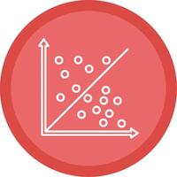 dispersión grafico línea multi circulo icono vector