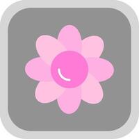 Clematis Flat Round Corner Icon vector
