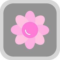 Clematis Flat Round Corner Icon vector