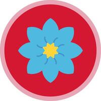 Amaryllis Flat Multi Circle Icon vector