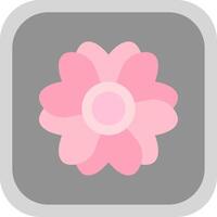 Sakura Flat Round Corner Icon vector