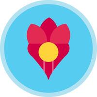 Crocus Flat Multi Circle Icon vector