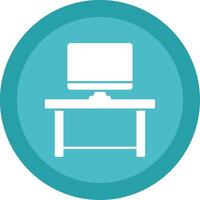 Work Space Glyph Multi Circle Icon vector