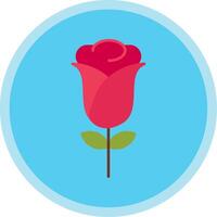 Rose Flat Multi Circle Icon vector