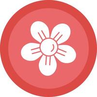 Freesia Glyph Multi Circle Icon vector