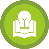 Knowledge Glyph Multi Circle Icon vector