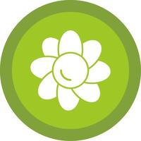 Clematis Glyph Multi Circle Icon vector