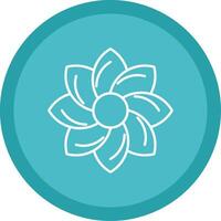 Floral Design Line Multi Circle Icon vector