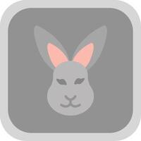 Hare Flat Round Corner Icon vector