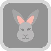 Hare Flat Round Corner Icon vector