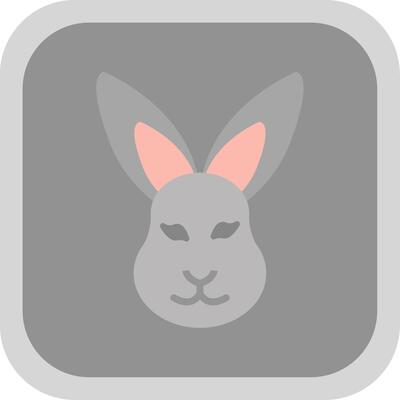 Hare Flat Round Corner Icon