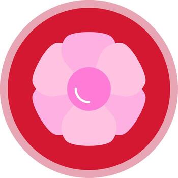 Hydrangea Flat Multi Circle Icon vector