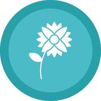 Flower Glyph Multi Circle Icon vector