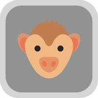 Hedgehog Flat Round Corner Icon vector