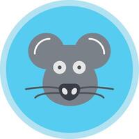 Mouse Flat Multi Circle Icon vector