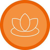 Lotus Line Multi Circle Icon vector
