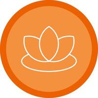 Lotus Line Multi Circle Icon vector