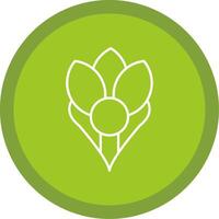 Crocus Line Multi Circle Icon vector