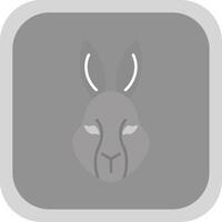 Rabbit Flat Round Corner Icon vector