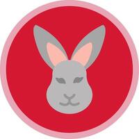 Hare Flat Multi Circle Icon vector