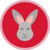 Hare Flat Multi Circle Icon vector