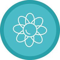 Clematis Line Multi Circle Icon vector