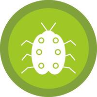 Bug Glyph Multi Circle Icon vector