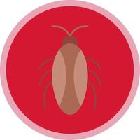 Cockroach Flat Multi Circle Icon vector