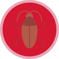Cockroach Flat Multi Circle Icon vector