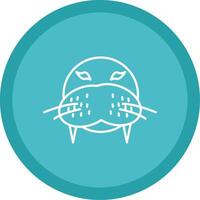 Walrus Line Multi Circle Icon vector