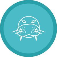 Walrus Line Multi Circle Icon vector