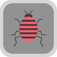 Bug Flat Round Corner Icon vector