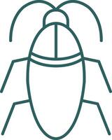 Cockroach Line Gradient Round Corner Icon vector