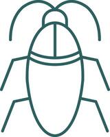 Cockroach Line Gradient Round Corner Icon vector