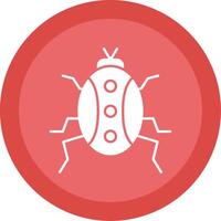 Bug Glyph Multi Circle Icon vector