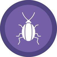 cucaracha glifo multi circulo icono vector