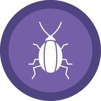 Cockroach Glyph Multi Circle Icon vector