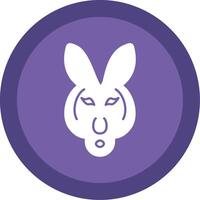 Kangaroo Glyph Multi Circle Icon vector